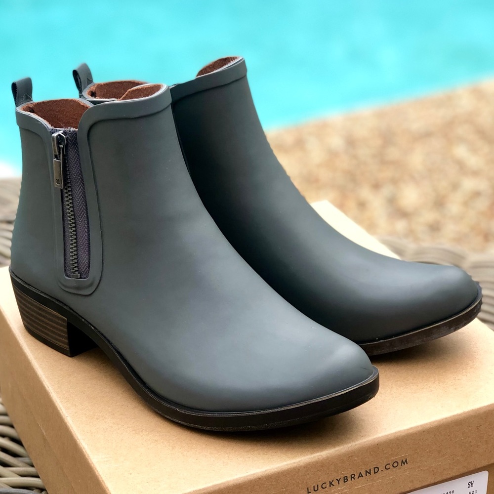 Lucky Brand Basel Dark Grey Rain Boot